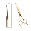 Nůžky TPL Titanium line 5,5" (14 cm) zahnuté - zlaté