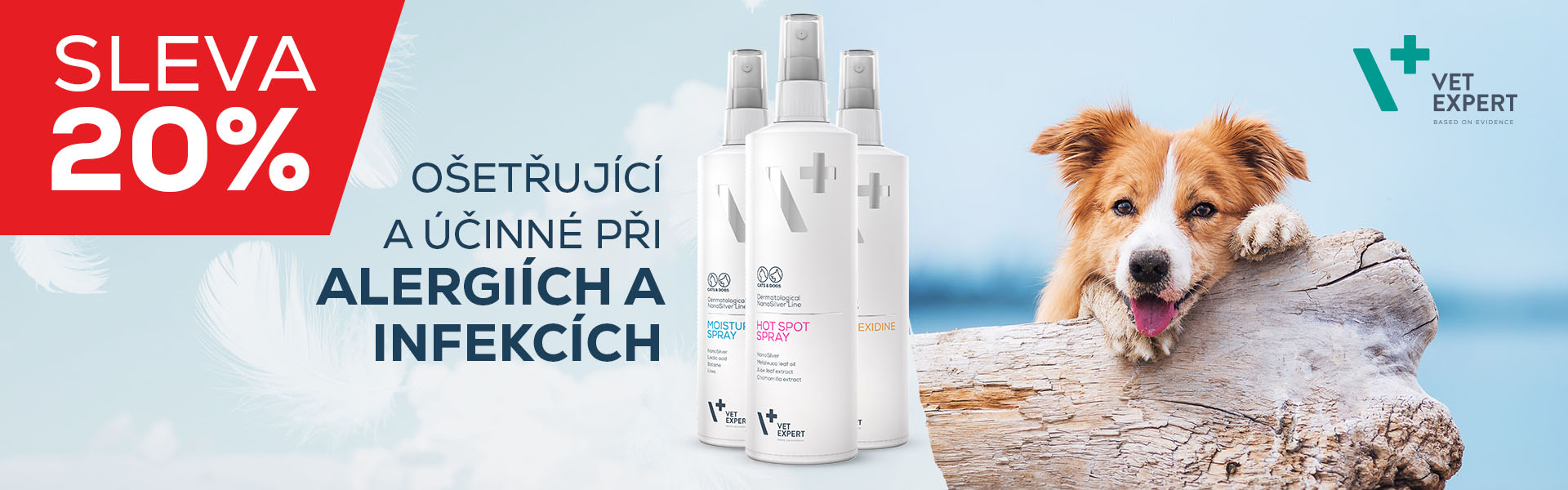 Moisturising, Hot Spot a Chlorhexidine sprej s květnovou slevou 20 %