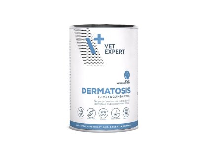 vet expert dermatosis dog turkey guinea fowl 6x400g mokra karma weterynaryjna dla psow