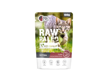 Raw Paleo Kitten Cat Tuna 100g - mokré krmivo pro koťata - tuňák