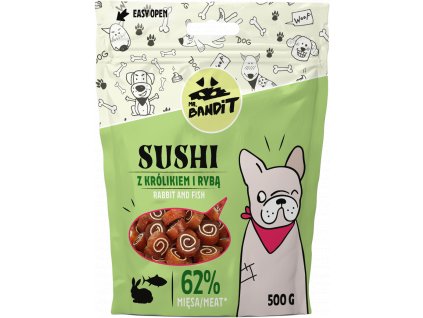 Mr.Bandit SUSHI králík s rybou 80g/500 g