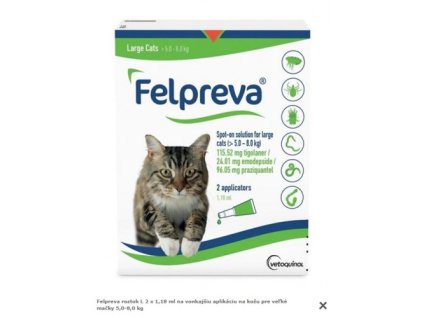 Felpreva roztok L, 1 x 1,18 ml pre veľké mačky 5,0-8,0 kg 1 kus