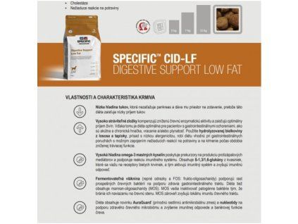 SPECIFIC CID-LF Digestive Support Low Fat, 6 kg