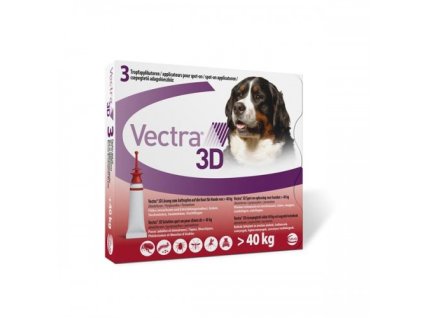 Vectra 3D dog XL 40 kg a viac 3 pipety