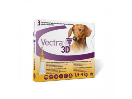 Vectra 3D dog XS 1,5 - 4 kg 3 pipety