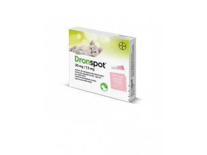 Dronspot 30 mg/7,5 mg spot on pre malé mačky sol. 2 x 0,35 ml