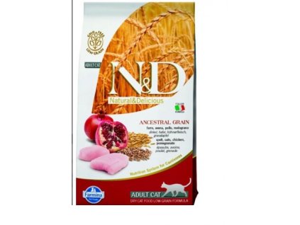 Farmina N&D cat LG adult Chicken, spelt, oats&pomegranate 5 kg