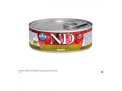 Farmina N&D cat QUINOA Urinary konzerva 80 g