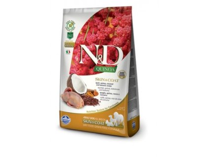 Farmina N&D dog GF QUINOA Skin&Coat Quail 7 kg