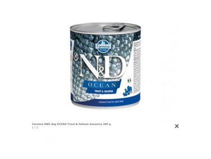 Farmina N&D dog OCEAN Trout & Salmon konzerva 285 g