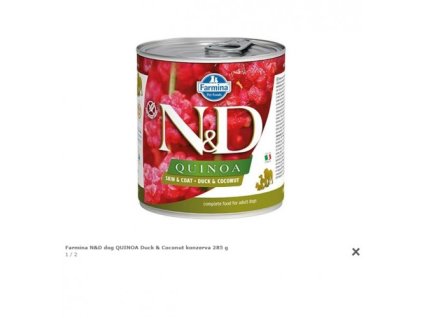 Farmina N&D dog QUINOA Duck & Coconut konzerva 285 g