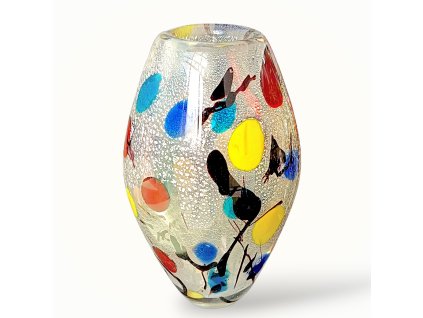 Foukaná skleněná váza – 25 cm