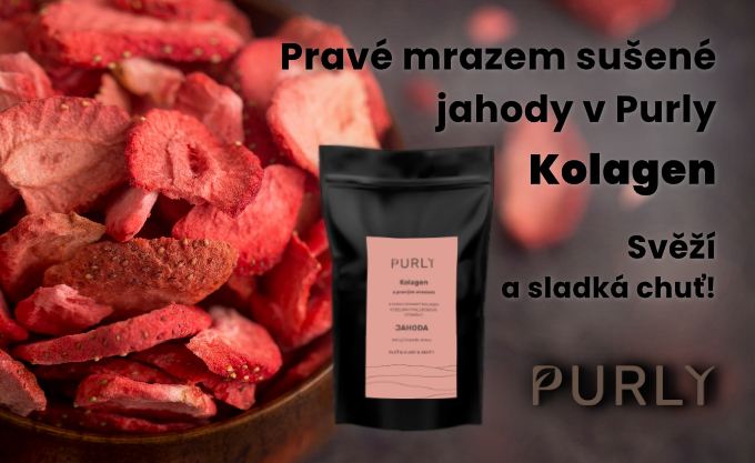 Purly Kolagen s pravými jahodami!