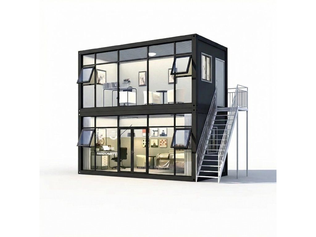 Modulová kancelář DOUBLE PREMIUM GLASS 36 m²