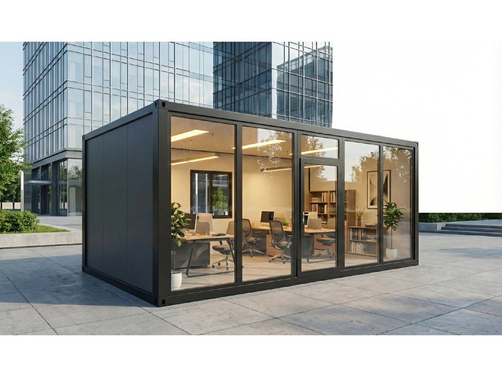 Modulová kancelář PREMIUM GLASS 18 m²