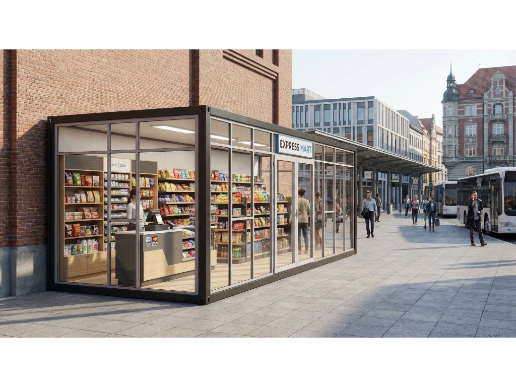 Modulová prodejna PREMIUM GLASS 18 m²