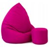 Sedací vak XXXL s podnožníkem fuchsiový do domu a na zahradu