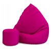 Sedací vak XXXL s podnožníkem fuchsiový do domu a na zahradu