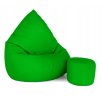 Sedací vak XXXL s podnožníkem světlé zelený do domu a na zahradu