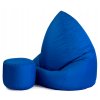 Sedací vak XXXL s podnožníkem kobaltový do domu a na zahradu