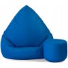 Sedací vak XXXL s podnožníkem kobaltový do domu a na zahradu