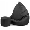 Sedací vak XXXL s podnožníkem grafitový do domu a na zahradu