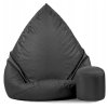 Sedací vak XXXL s podnožníkem grafitový do domu a na zahradu