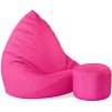Sedací vak XXXL s podnožníkem růžový do domu a na zahradu