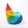 Sedací vak Patchwork Duha – zero waste puf ve tvaru křesla na doma i ven