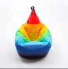 Sedací vak Patchwork Duha – zero waste puf ve tvaru křesla na doma i ven