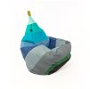 Sedací vak Patchwork ocean – zero waste puf ve tvaru křesla na doma i ven