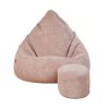 Designový sedací vak z podnožníkem pro děti i dospělé růžový