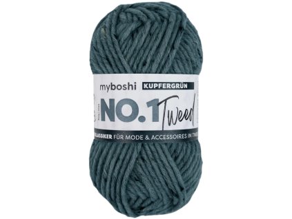 Měděně zelená klubko Myboshi příze No.1 Tweed Kupfergrun