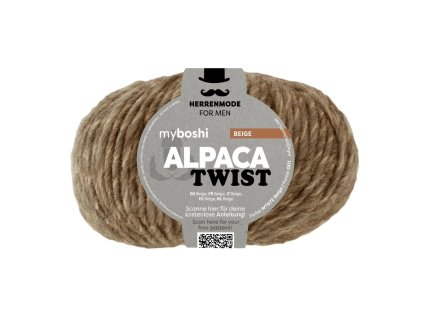 Béžová klubko Myboshi příze Alpaca Twist Beige