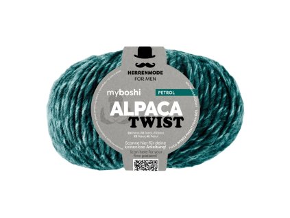 Petrolejová klubko Myboshi příze Alpaca Twist Petrol