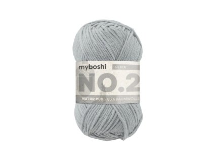 28 Stříbro klubko Myboshi příze No.2 Silber W2930