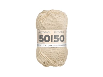 02 Slonová kost klubko Myboshi Příze 50:50 Elfenbein W992