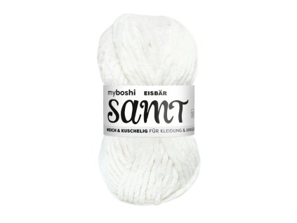 01 Lední medvěd klubko Myboshi Příze Samt Samt Eisbär W891