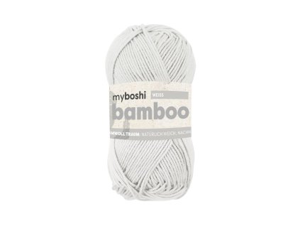 01 Bílá klubko Myboshi Příze BambooWeiss WB291