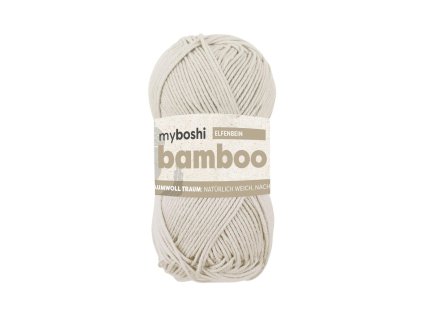 02 Slonová kost klubko Myboshi Příze Bamboo Elfenbein WB292