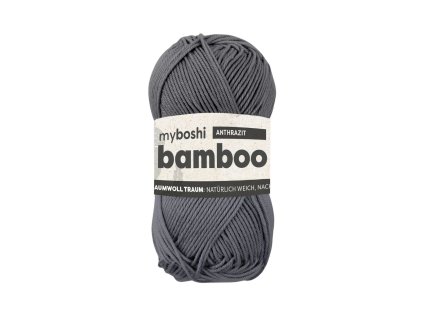 19 Antracit klubko Myboshi Příze Bamboo Anthrazit WB295