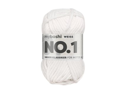 01. Bílá klubko Myboshi příze No.1 Weiss 2