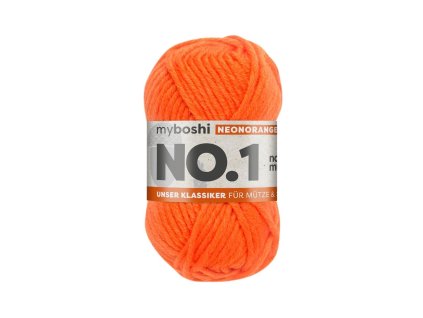 Neonová oranžová klubko Myboshi příze No.1 Neonorange 2