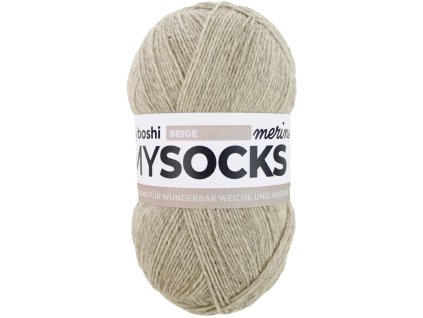 Béžová klubko Myboshi příze Mysocks merino Beige