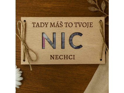 drevena darkova obalka na penize narozeninova nic nechci