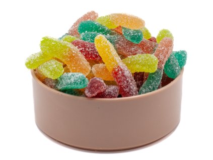 Râme, dulciuri, jeleuri cu aroma de fructe 100 g