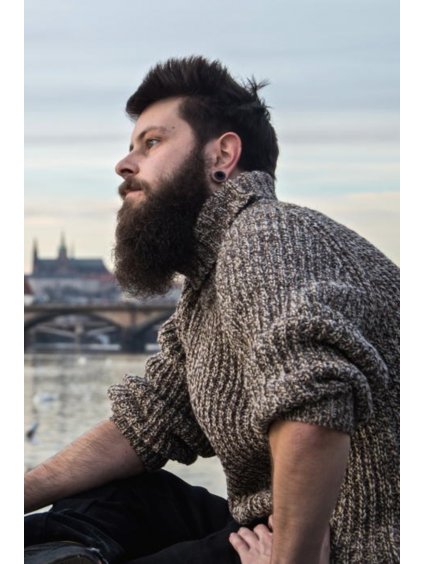 Landscape Turtleneck Sweater zimni svetr ovci vlna uvodni