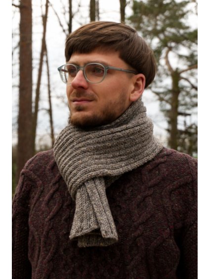 Pánská šála z ovčí vlny (Barva hlavní GREENCASTLE (4885), Velikost UNIVERZÁLNÍ)