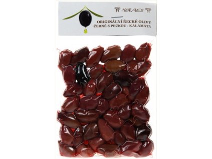 Černé olivy Kalamata s peckou