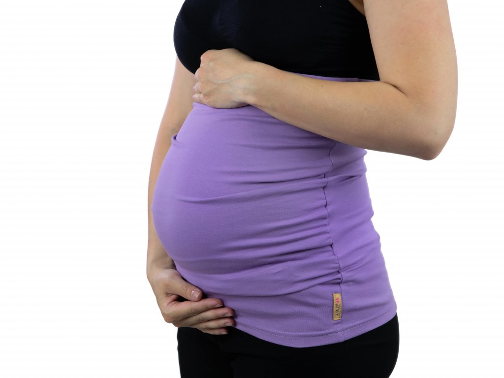 Těhotenský pás Comfort, světle fialový